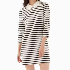 Poplin Collar Striped Tee Dress NWT